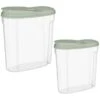 B&M Cereal Storage Container Set 2pk - Sage 1 B&M Cereal Storage Container Set 2pk - Sage -Coathr Shop 380752 cereal storage set 2 peice sage