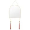 B&M Gold Mirror With Pink Tassels