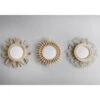 B&M Rattan Mirror 3pk -Coathr Shop 380927 set of 3 rattan mirror