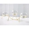 B&M Glass & Gold Tealight Candle Holder -Coathr Shop 381550 glass and gold tealight holder