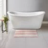 B&M Newbury Stripe Bath Mat 50 X 80cm - Blush -Coathr Shop 381559 newbury stripe bath mat blush