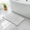 Retreat Knitted Bath Mat 50 X 80cm - White -Coathr Shop 381565 retreat knitted bath mat white