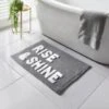 B&M Rise & Shine Tufted Bath Mat - Grey -Coathr Shop 381574 grey rise and shine bath mat
