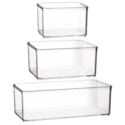 Clear Nestable Storage Tub - Small -Coathr Shop 385001 384979 384985 clear nestable box group