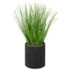 B&M Artificial Grass In Black Rattan Pot -Coathr Shop 387525 grass in black rattan pot
