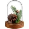 B&M Pine Cone Arrangement In Cloche -Coathr Shop 387532 pine cone arrangement in cloche