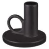 B&M Ceramic Dinner Candle Holder -Coathr Shop 387555 dinner candle holder black