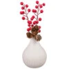 B&M White Vase With Berries