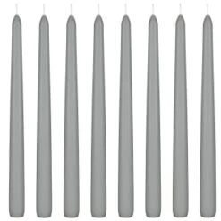 Tapered Candles 8pk - Grey -Coathr Shop 387716 8pk tapered candles grey 2