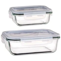 B&M Large Eco Glass Clip Lock Food Container 11 B&M Large Eco Glass Clip Lock Food Container -Coathr Shop 388506 388507 glass clip lock food container group