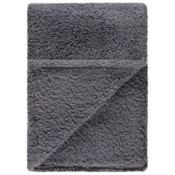 Simply Everyday Teddy Rolled Throw - Grey -Coathr Shop 388688 simply teddy rolled throw grey 2