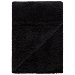 Simply Everyday Teddy Rolled Throw - Black -Coathr Shop 388692 simply teddy rolled throw black 2