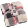 Simply Everyday Check Sherpa Throw - Red -Coathr Shop 388703 red check sherpa throw