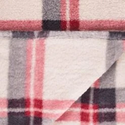 Simply Everyday Check Sherpa Throw - Red -Coathr Shop 388703 red check sherpa throw 4