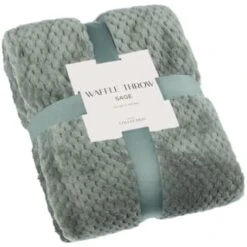 B&M Waffle Throw - Sage