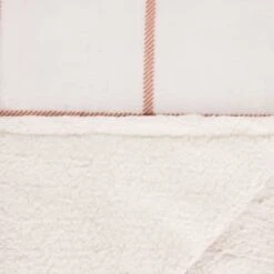 B&M Winston Check Sherpa Throw - White -Coathr Shop 388854 winston check throw with sherpa 4