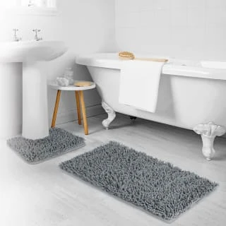 B&M Noodle Bath Mat Set - Charcoal 3 B&M Noodle Bath Mat Set - Charcoal