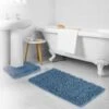 B&M Noodle Bath Mat Set - Blue -Coathr Shop 389587 beldray noodle bath mat set blue 3