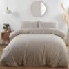 B&M Roma Brushed Herringbone King Duvet Set - Natural -Coathr Shop 389747 389748 roma herringbone natural duvet set