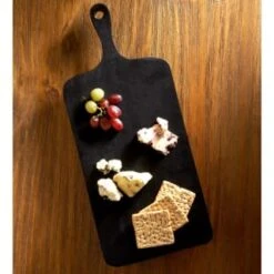 B&M Urban Paradise Black Pine Wood Serve Board -Coathr Shop 390146 black pine wood serve board with serving handle 5