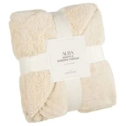 B&M Alba Waffle Sherpa Throw