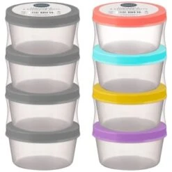Simply Everyday Stackable Storage Pots 4pk - Grey -Coathr Shop 392247 4pk stackable storage pots main