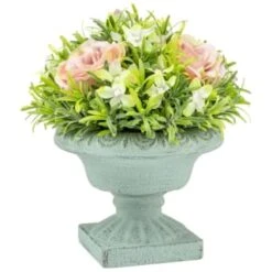 Bloom Flowers In Table Pot