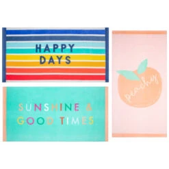 B&M Adult's Beach Towel - Sunshine & Good Times -Coathr Shop 393919 adult slogan beach towel group 2