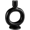 B&M Round Candle Holder - Black -Coathr Shop 394357 rounded candle holder black