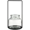 B&M Glass Lantern With Black Frame