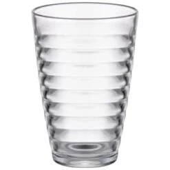 Set Of 4 Ribbed Glasses