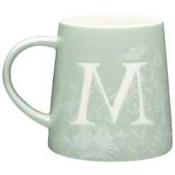 B&M Floral Alphabet Mug (Assorted) -Coathr Shop 394397 floral alphabet mug green m