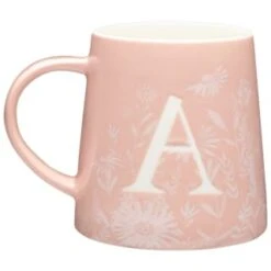 B&M Floral Alphabet Mug (Assorted) -Coathr Shop 394397 floral alphabet mug pink a