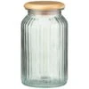B&M Large Ribbed Glass Jar With Wooden Lid 1 B&M Large Ribbed Glass Jar With Wooden Lid -Coathr Shop 394426 ribbed glass jar with wooden lid large 2