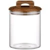B&M Small Glass Jar With Acacia Wood Lid 2 B&M Small Glass Jar With Acacia Wood Lid -Coathr Shop 394439 small glass canister with acacia wood 2