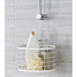 B&M Hanging Bathroom Caddy - White -Coathr Shop 394579 hanging caddy white
