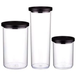 B&M Canister With Airtight Wooden Lid 1.7L 9 B&M Canister With Airtight Wooden Lid 1.7L -Coathr Shop 394622 394623 394624 1 7l canister with black lid group 2