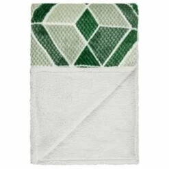 B&M Simply Geo Waffle Throw - Green -Coathr Shop 394920 simply geo waffle throw green 3