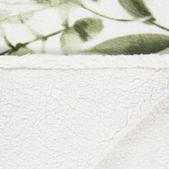 Winston Green Leaf Sherpa Throw -Coathr Shop 394948 winston leaf sherpa throw green 3