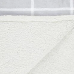 Winston Grey Check Sherpa Throw -Coathr Shop 394978 winston grey check sherpa throw 2