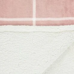 Winston Blush Sherpa Check Throw -Coathr Shop 394980 winston check throw blush 2