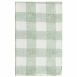 Simply Sage & Gingham Polar Fleece Throw 2pk -Coathr Shop 395026 simply super soft throws 2pk sage gingham 2