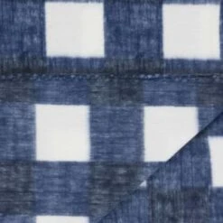 Simply Navy & Gingham Polar Fleece Throw 2pk -Coathr Shop 395029 simply super soft throws 2pk navy gingham 4