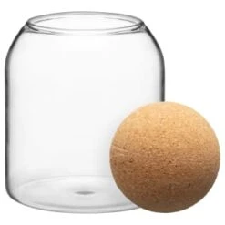 B&M Small Glass Jar With Cork Lid 7 B&M Small Glass Jar With Cork Lid -Coathr Shop 396483 small glass jar with cork lid 2