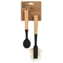 B&M Bamboo Dish Brushes 2pk -Coathr Shop 397041 2pk bamboo dishbrushes