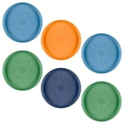 Simply Kids Colour Plates 6pk - Multicolour